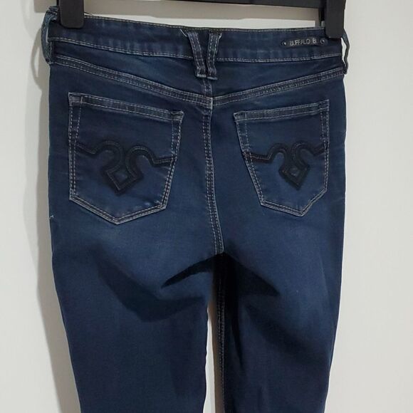 BUFFALO blue Faye dark wash 26x32 mid rise straight leg jeans - Picture 3 of 6